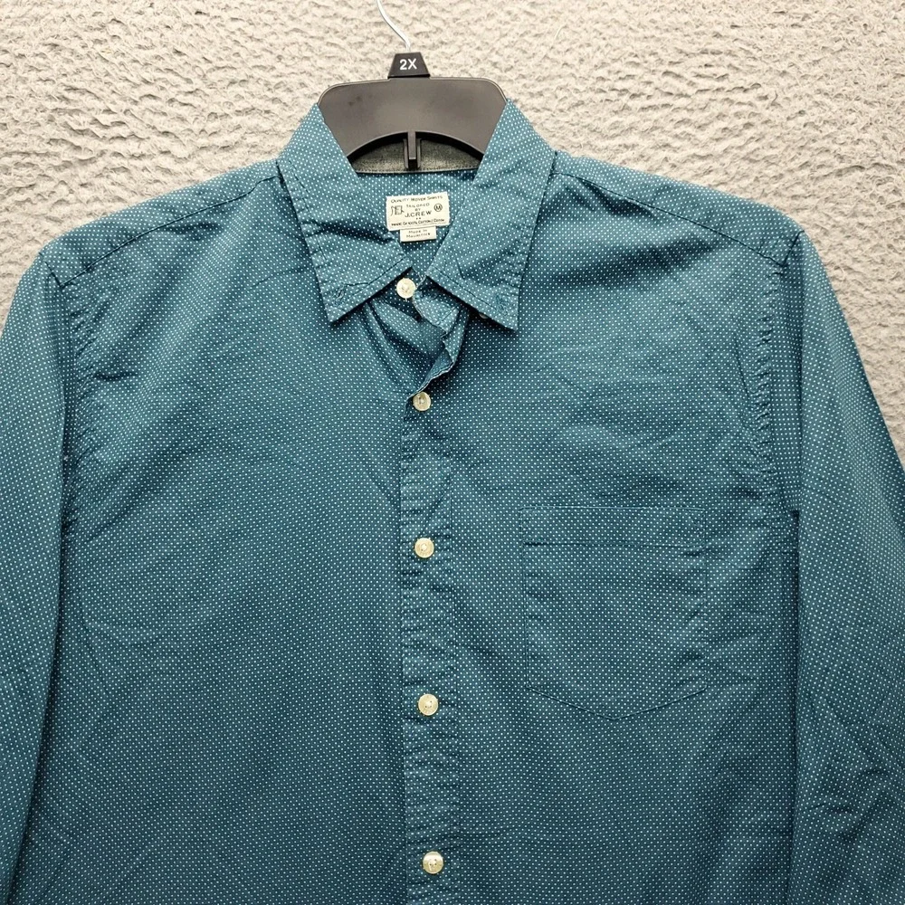 J.CREW Shirt Mens Medium‎ Multi Polka Dot Classic Long Sleeve Collared Button-Up